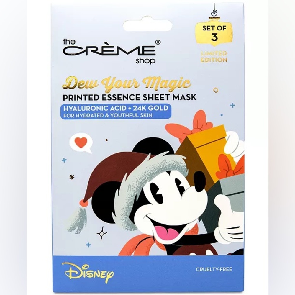The Creme shop x Disney Dew Your Magic Printed Essence Sheet Mask, 3-Pk. (NWT)